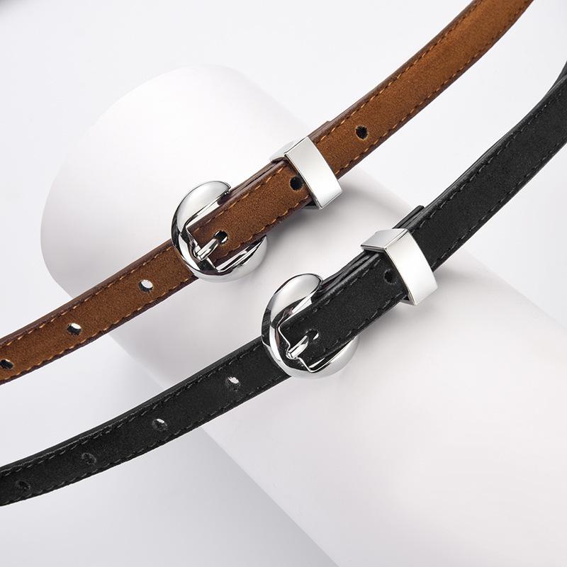 Korean Style Faux Suede Women's Thin Belt for Dresses