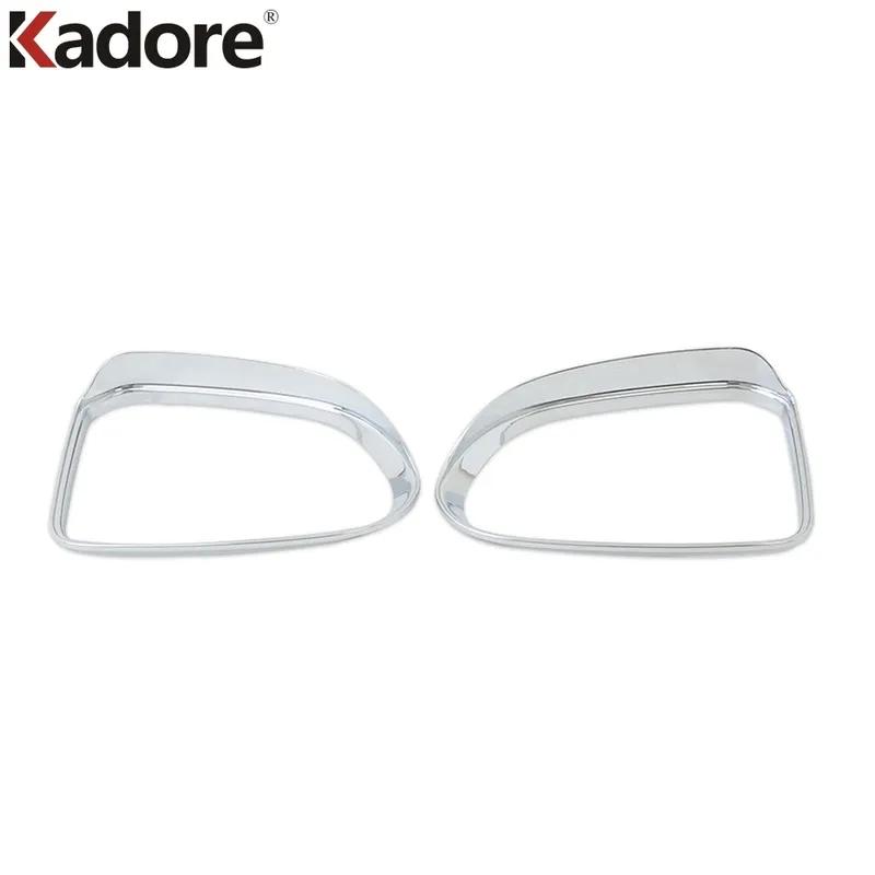 For Hyundai Santa Fe    Chrome Car Rearview Mirror Eyebrow Sun Visor Rain Shade Guard Frame Cover Trim Accessories