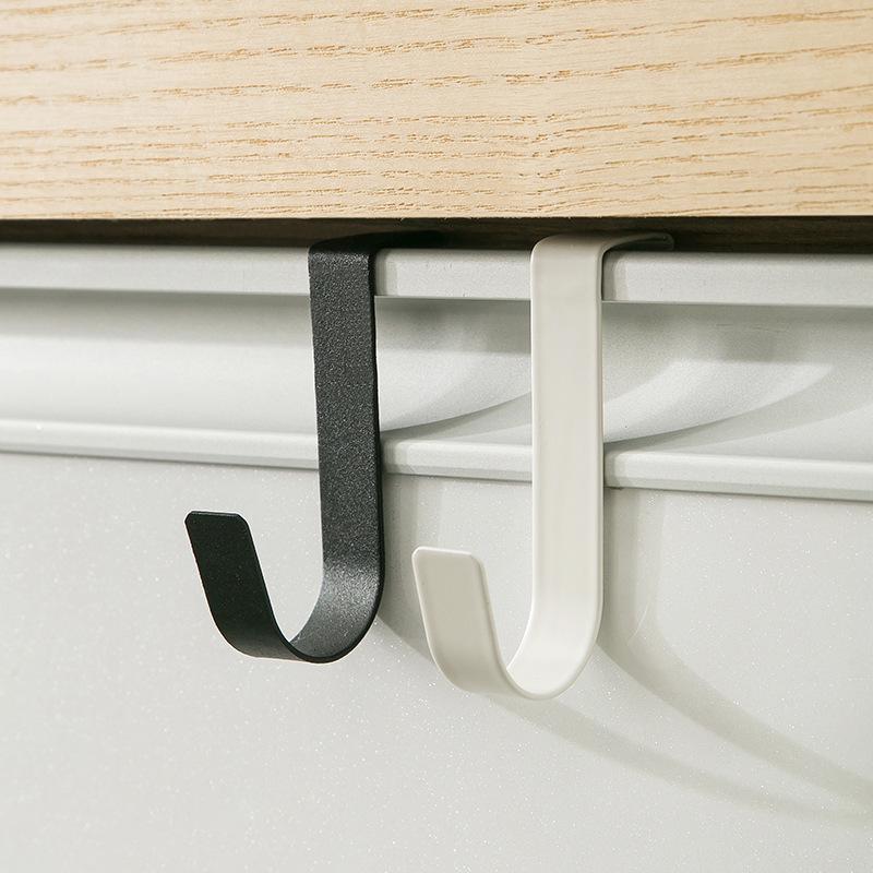 Punch-Free Stainless Steel Z-Type Door Hook for Clothes and Kitchen Cabinets