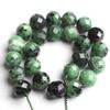 Faceted Green Ruby Zoisite Stone Loose Spacer Beads for Jewelry Making Bracelet 6/8mm 7.5inch