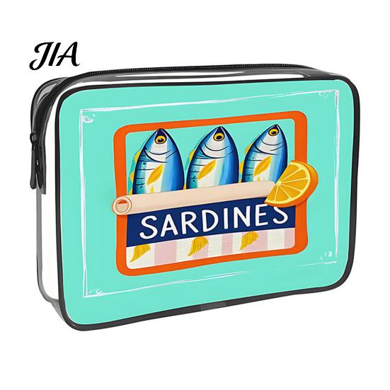 Langlebiger Badezimmerzubehörhalter Sardinendose Kosmetiktasche, Klare Wasserdichte Make-up-Tasche, Reißverschluss Transparente Reise-Aufbewahrungstasche Verschluss Toilettenartikel