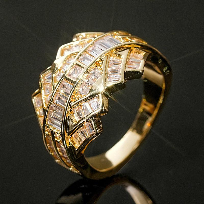 CopperGorgeous Ring for Women Wedding Accessories Full Sparkling Cubic Zirconia Party Luxury Trendy Jewelry