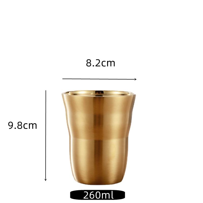 Double-walled Espresso Cups 304 Stainless Steel Mug Coffee Cup Beer Mug Wine Glasses Tea Mugs  Insulation Cold Insulation
