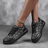 Fashion Lace White Shoes Women Hollow-out Walking Flats Breathable Mesh Casual Footwear for Jogging Traveling