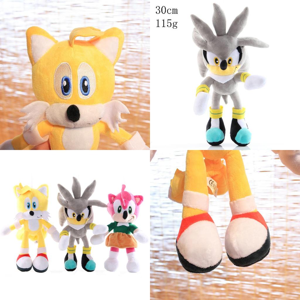 Adorable 28cm Sonic The Hedgehog Shadow Amy Rose Knuckle Tail Plush Toy For All Ages