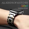 Ceramic Metal strap for Apple watch 45mm 44mm 41mm 42mm 46mm Replacement bracelet Wristband iwatch Ultra 10 9 8 7 6 5 4 SE band