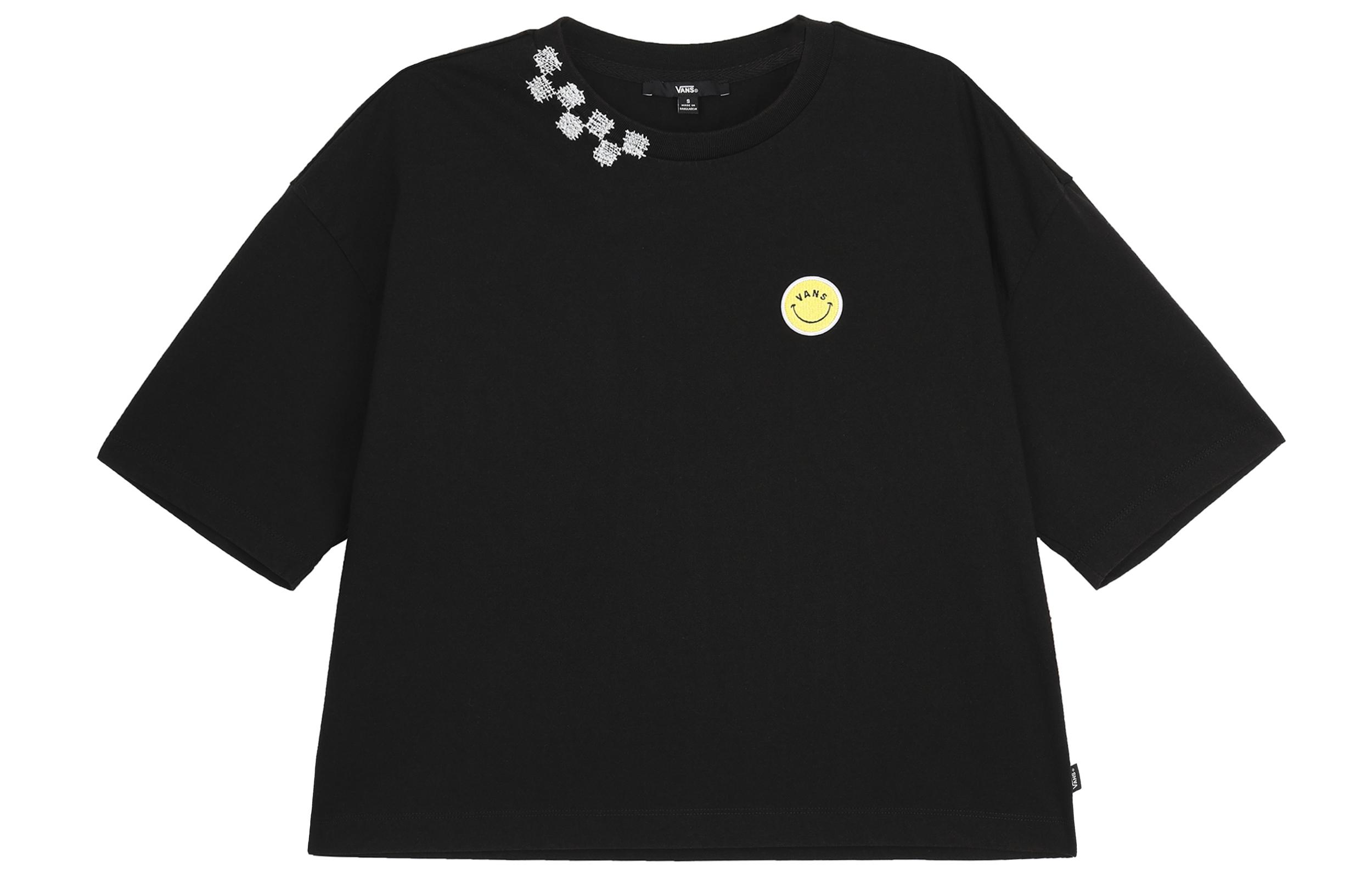 Vans T Shirts Women s Black Crew Neck Moderate Other VN0A7RMZBLK L