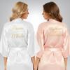 Set of Robes Bride and Bridesmaid White Pink Size L