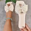 Fashion Women Flats Slippers 2025 New Fashion Bow Tie Sandals Lightweight Luxury Shoes for Women Flat Casual Beach Slippers Slides Women