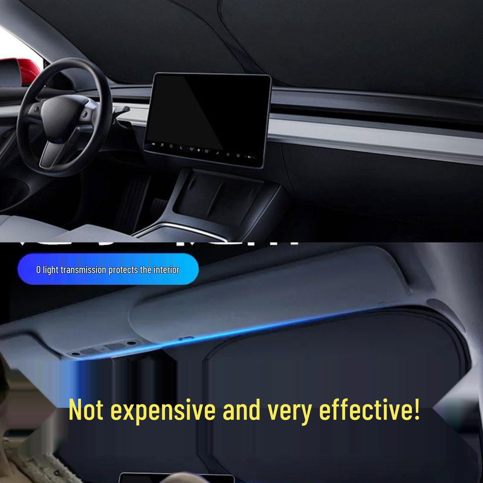 

Folding Car Sunshade Curtain for Heat and UV Protection 140x70 cm