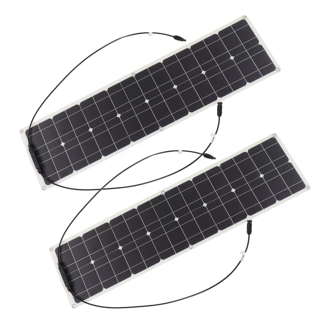 Flexible Solar Panel Set 100W Monocrystalline Silicon Solar Outdoor Equipment for RV Camping