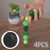 4Pcs Sensory Toy Supply Silicone Balls Set for Gift Children Holiday Green