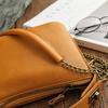 Johnature Versatile Simple Genuine Leather Women Chain Bag Natural Soft Cowhide Solid Color Shoulder & Crossbody Bags