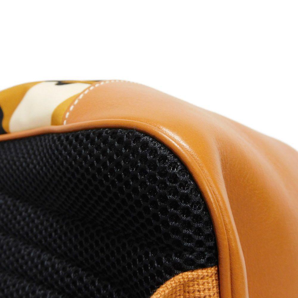 Used 9539 Raibit Nylon Daypack 696013 7927 G Logo Rabbit Red Interlocking G Brown Men's from Japan AUTHENTIC