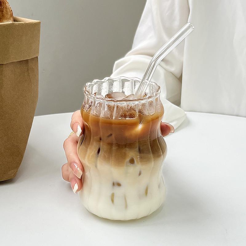 Chubby High Borosilicate Glass Cloud Cup - Simple, Thick, Single Layer for Juice & Beverages