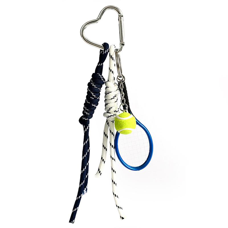 

Плетеный веревочный брелок для ключей для настольного тенниса, бейсбольный теннисный шарм-подвеска, простое универсальное украшение для сумки