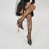 New Floral Jacquard Fishnet Tights For Women Trendy Pattern Hollow Out Mesh Sexy Pantyhose Night Club Party Wear