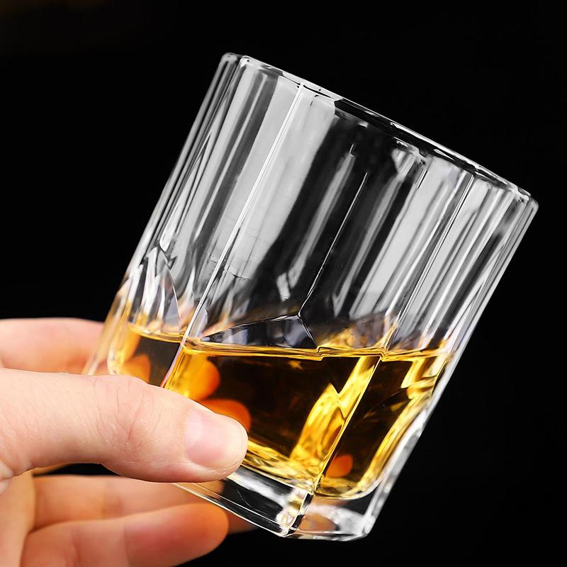 315ml Glass Hexagonal Bottom Wine Cups 12 Sided Shape Regular Beverage Cup Drinkware Water Bottle Transparent Household Glasses