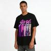 Retro Cyber Style SAJA BOYS Comic Boy Group Print T-shirt Trendy Street Loose Casual Short Sleeve Top Pure Cotton T-shirt