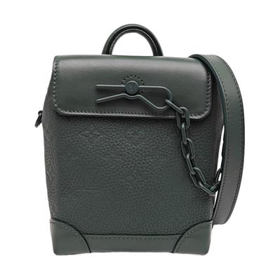 [Używany] Mini Parownica z Usuwanym Regulowanym Paskiem na Ramię Magnetyczne Zapięcie Wytłaczany Wzór Litery Skóra Taurillon Mini Bag - Doskonały #1N1R9MY