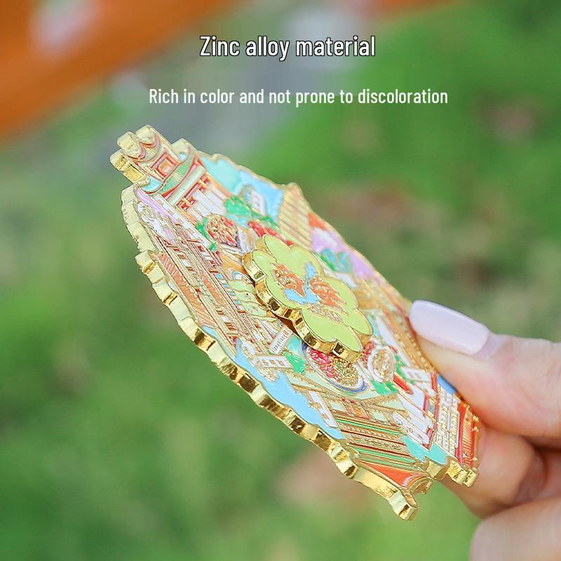 Rotating Xi'an Cultural Attraction Fridge Magnet - Scenic Tourism Museum Souvenir Gift