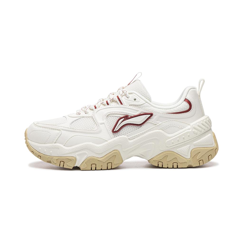 Li-Ning Brown Sugar Casual Shoes Women's Low-top Mist White