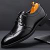 2025 Spring New Men's Lace-up Fashion Leather Shoes Business Formal Dress Shoes for Men Spring Autumn Solid Color Wedding Shoe