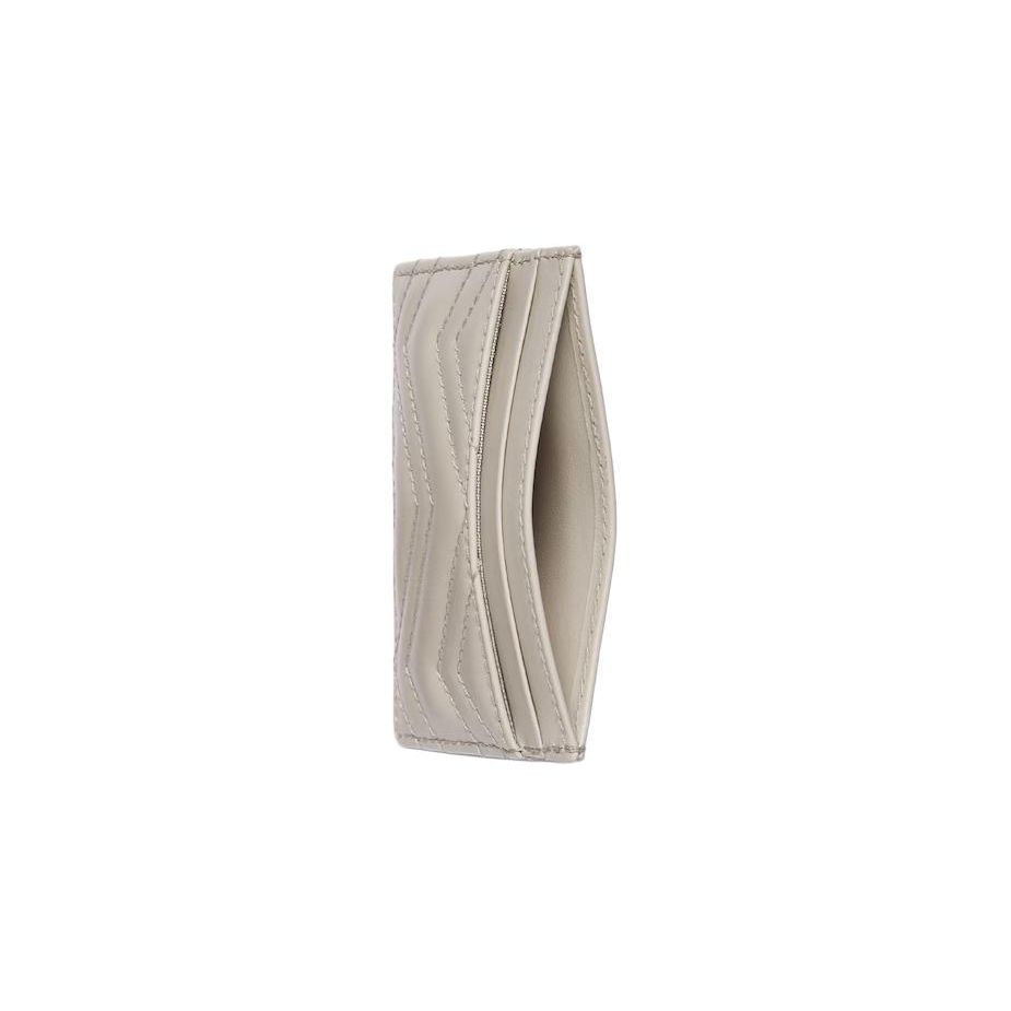 Gucci GG Marmont Gold Logo Leather Card Holder Women Accessories Light-Beige 443127-DTDHT-1712