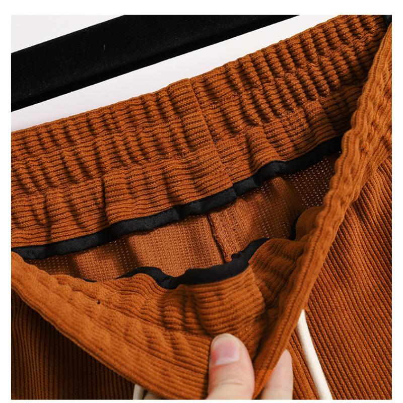 Dimanaf 2025 Autumn Plus Size Harlen Pants New Women Corduroy Fashion Loose Pleated Vintage Pants