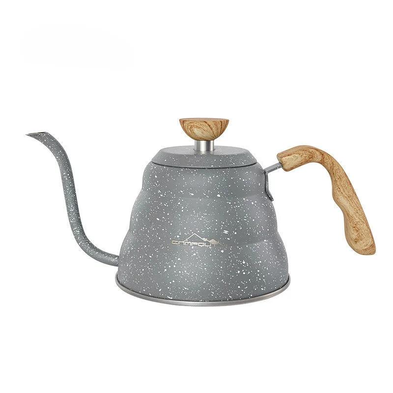 Outdoor Boiling Water Cloud Kettle Stainless Steel Teapot Kettle Camping with Hand Brewed Coffee Portable Vintage Boiling Kettle
