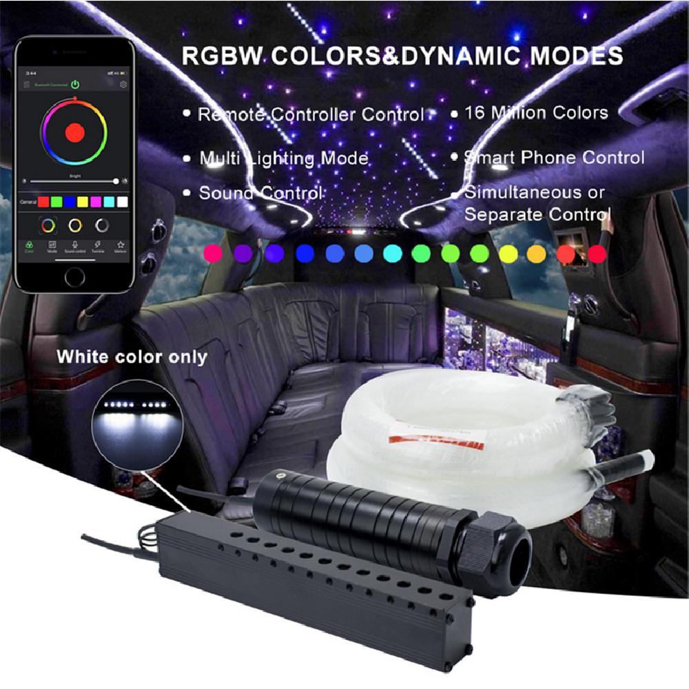 Set Of Led Lights "Stars" For The Ceiling 6W Rgbw With Bluetooth Control, Sound And Radio Frequency, 210 Pcs Optical Fibers