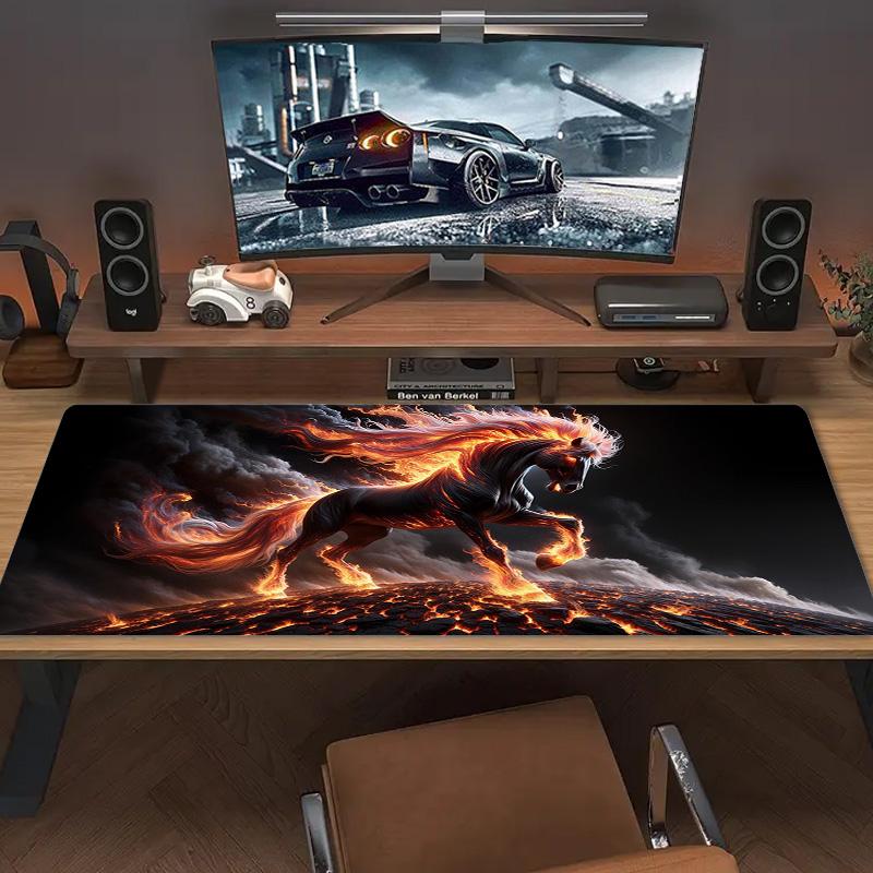 Horses Color Mouse Pad Large Gaming Table Cushion Non-slip Laptop Tablet Big Mousepad XXL Mat Mini PC Playmat With Lock edge