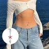 Seestern Diamant Muschel Anhänger Bauchnabelring Clip-On Bauchnabel Fake Piercing Zirkon Knorpel Clip-On Ohrring Körperschmuck