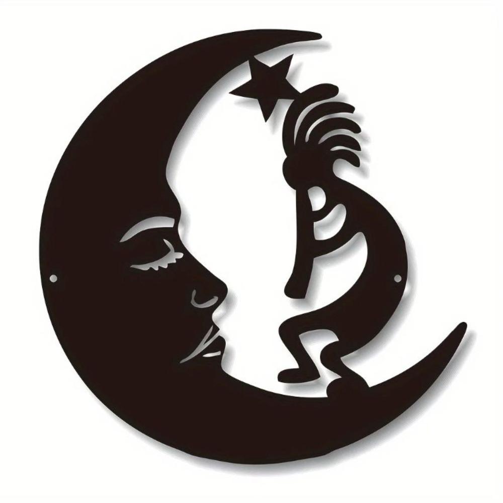 Steel Moon Wall Art Modern Home Decor