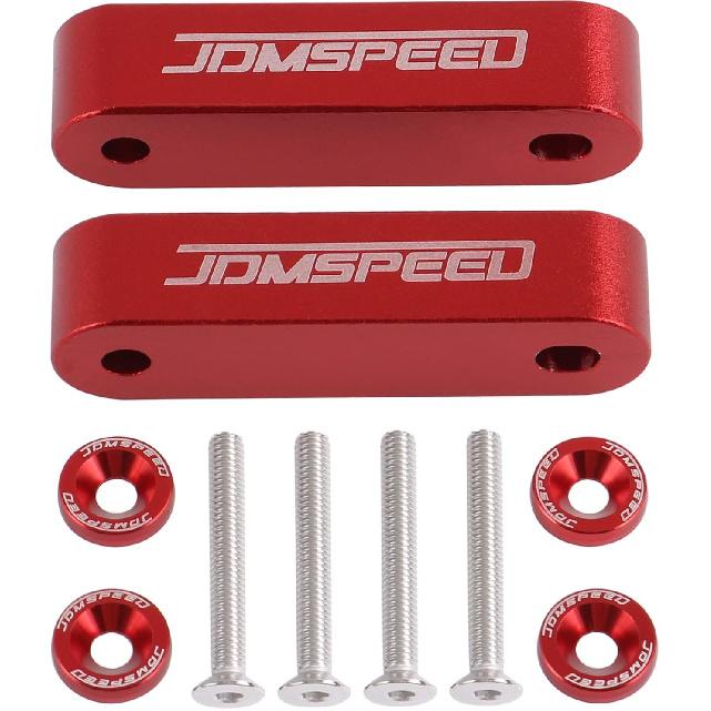

JDMSPEED Anodized Red JDMSPEED Hood Spacer Hood Riser 3/4 Replacement For Honda Civic CRX Del Sol Acura Integra красный