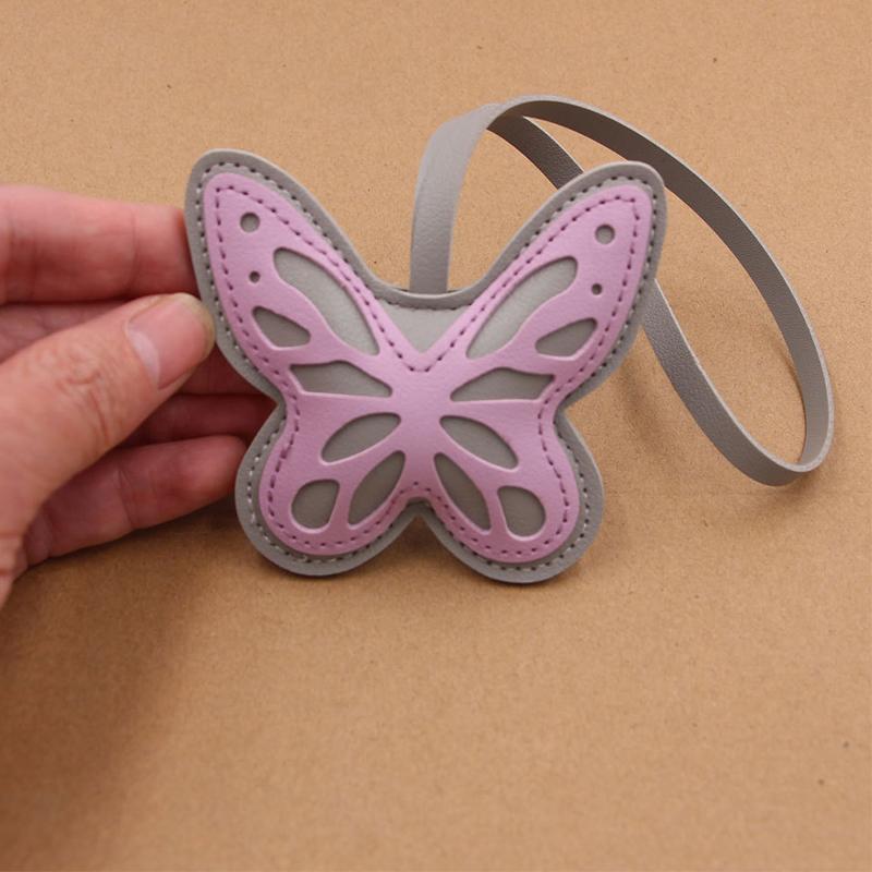 Butterfly Keychain Charm Cute Pu Leather Bag Accessories For Butterfly Lovers Good Gift