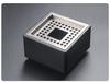Modern Large Stainless Steel Square Ashtray with Anti-Fly Design for Cigar Rest in Living Room