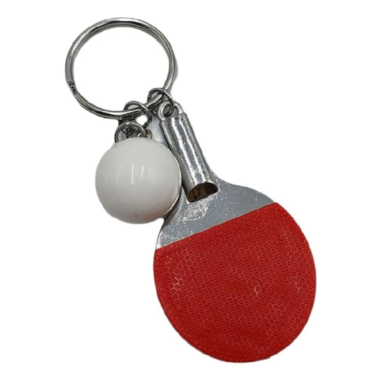 3D Table Tennis Pendant Keyrings Keychains Sports Small Table Pingpong Keychain Cute Sports Keychain Pingpong Pendant