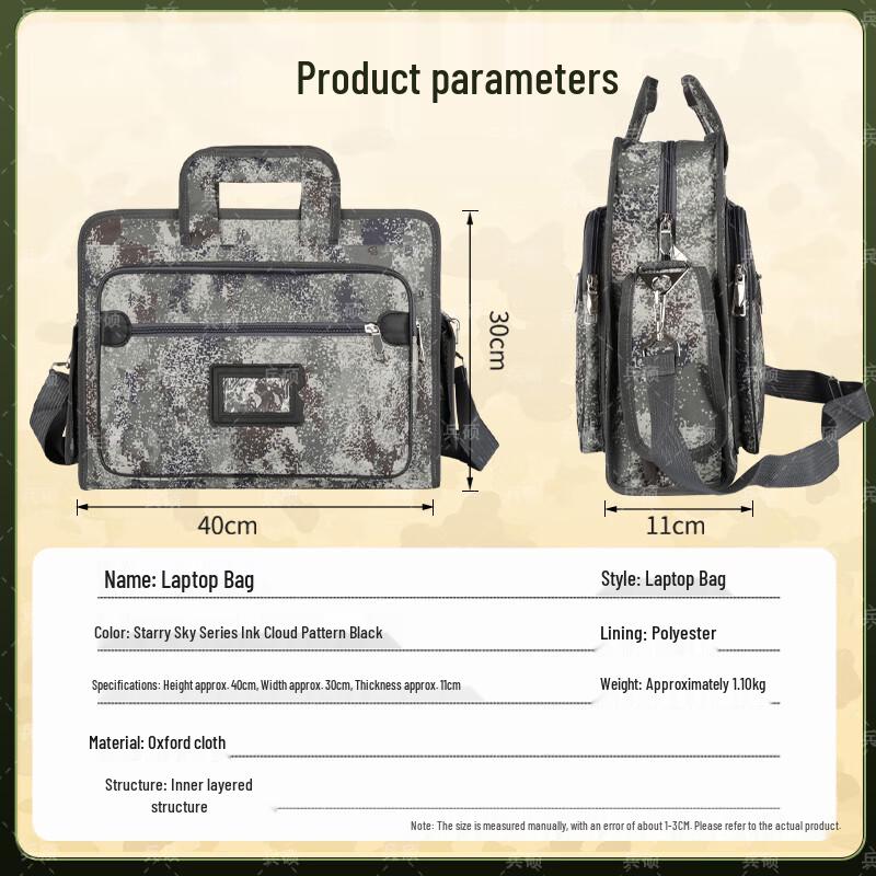 

Bingshuo Camouflage Laptop Shoulder Briefcase