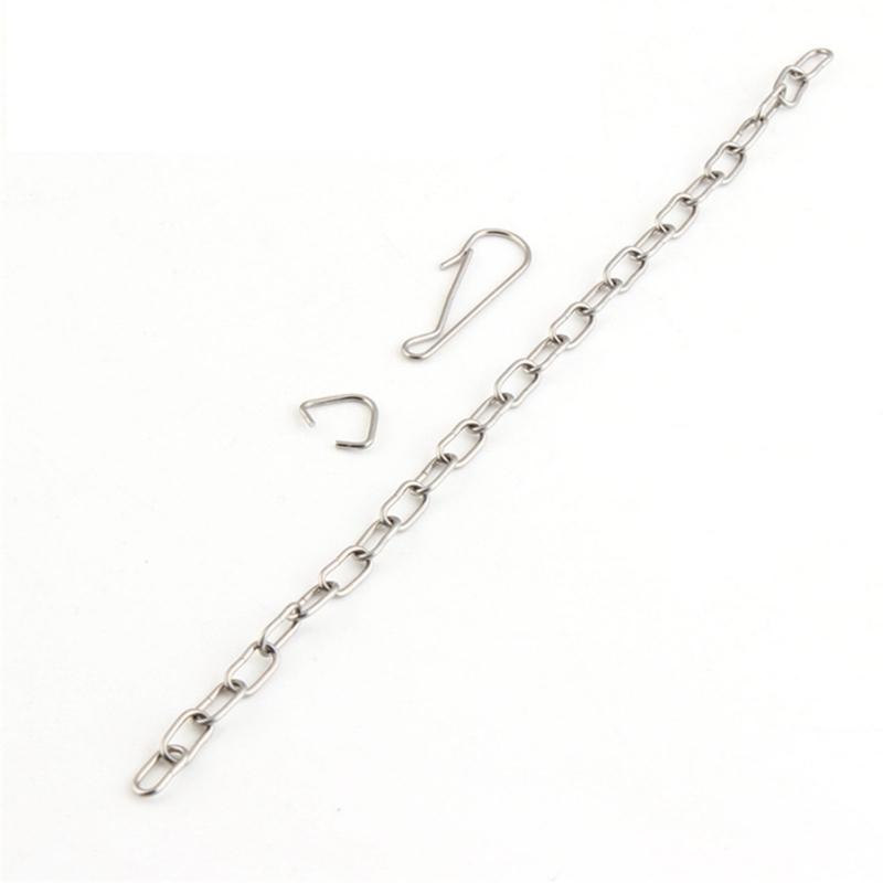 Universal Toilet Flapper Lift Chain Replacement Adjusted Toilet Flapper Chain With Hook and Rings Easy to Install