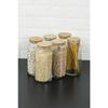 Jumbo Size 6-piece Vacuum Glass Jar With Bamboo Lid - Spice Set 1440ml