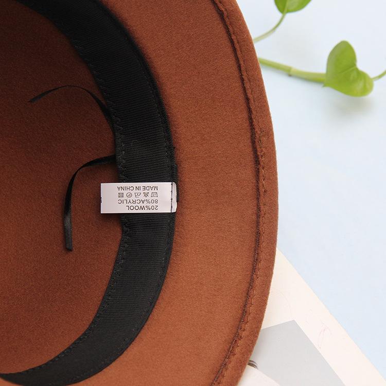 Retro Bow Woolen Hat Women's Autumn and Winter Warm Fashion Top Hat British Bucket Hat