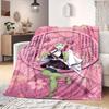 Demon Slayer Art Flannel Blanket Creative Print Great For Sofa Bedroom Chair Bed Picnic Travel -HE30