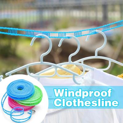 5M Thickened Clothesline Anti-slip Windproof Clothes Hanging Rope Portable Home Laundry Supplies Camping Accessories Random Color