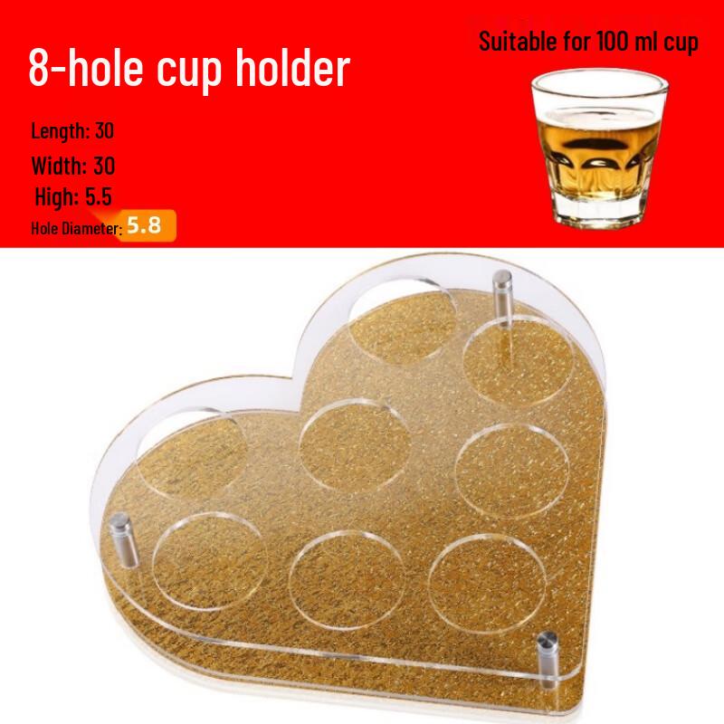 8-Hole Acrylic Beer & Wine Glass Holder
