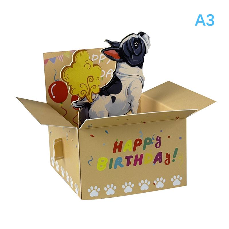 Funny Happy Birthday Pop-Up Card 3D Character Design Paper Party Invitation Perfect Gift For Family Friends And Co-Workers