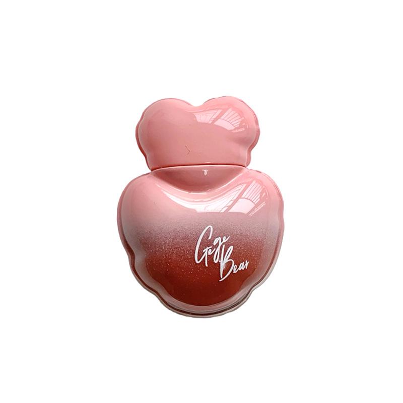 Gege Bear Heart-shaped Luminous Lip Glaze: Mirror-like Plump Lips, Long-lasting, Non-staining, Non-fading, White Tint.