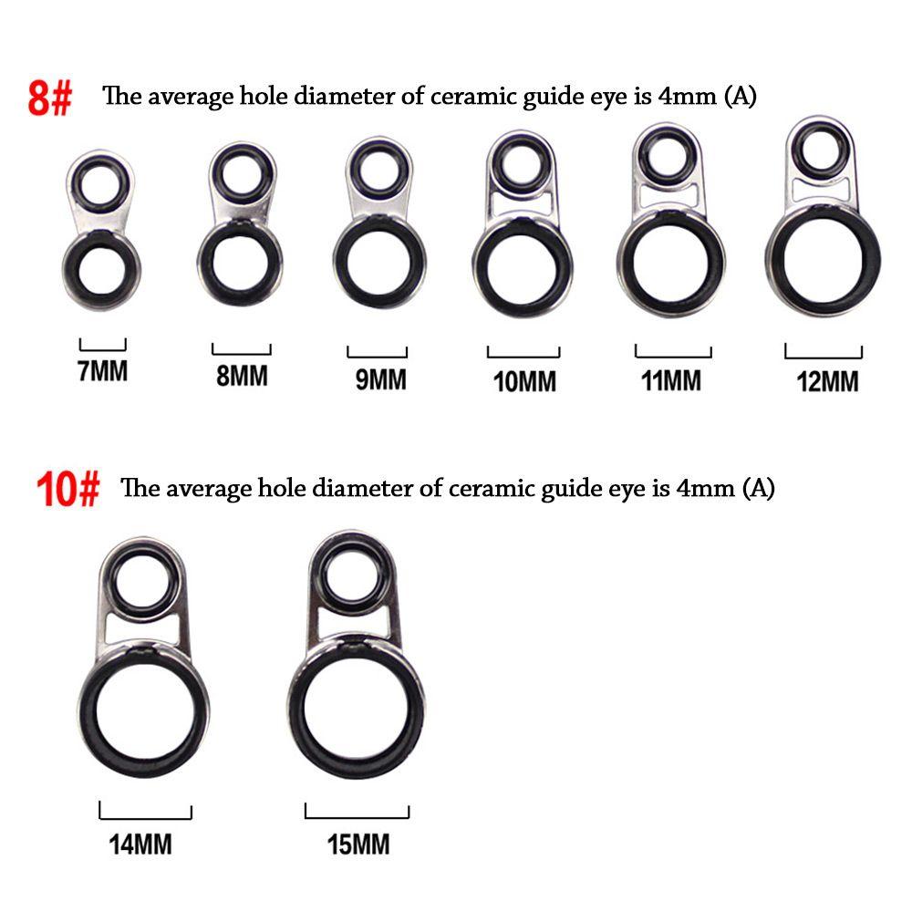 O Ring Stainless Steel Tackle Box Accessories Fishing Rod Guide Tip Repair Kit Eye Ceramic Ring