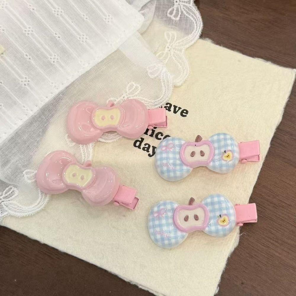 Bowknot Bow Hair Clip Cartoon Girl's Hair Clip New Duckbill Hair Clip for Girls Daily Hair Styling