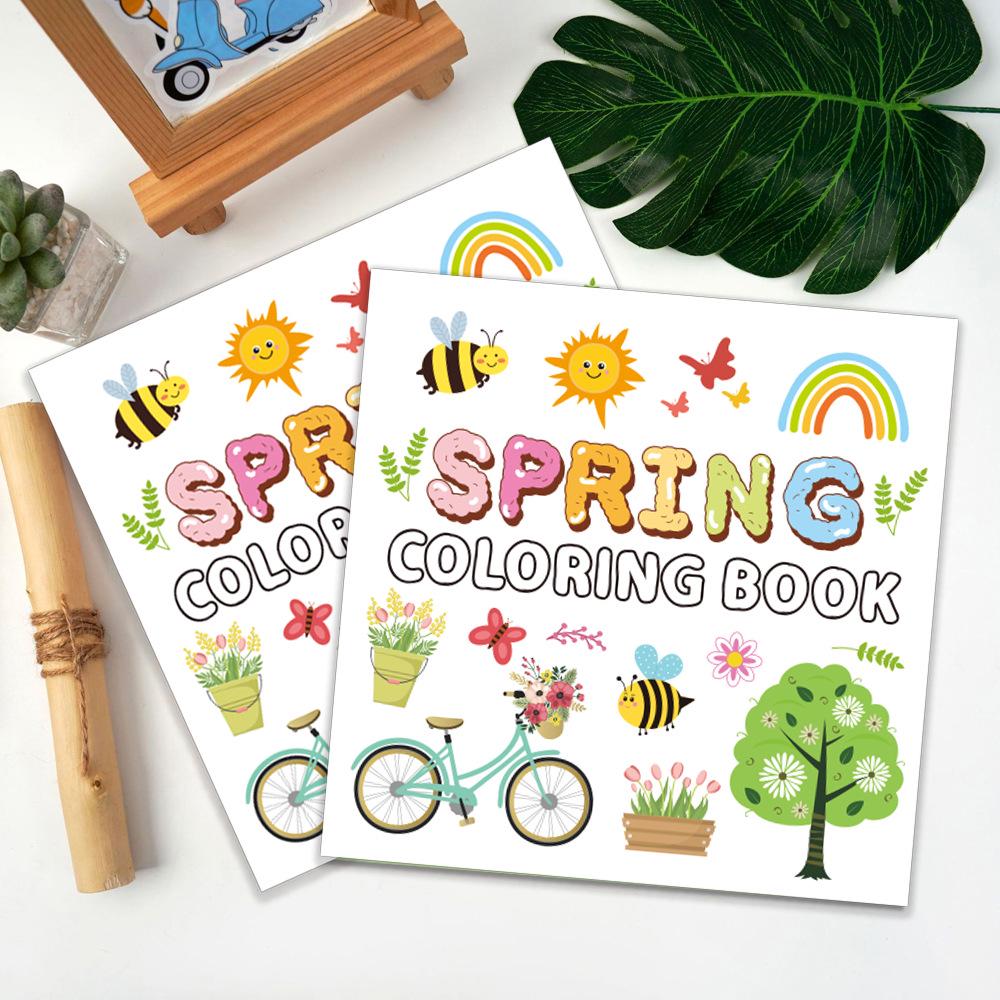 40-Page Fruit & Food Cartoon Doodle Coloring Book for Kids Aged 4+